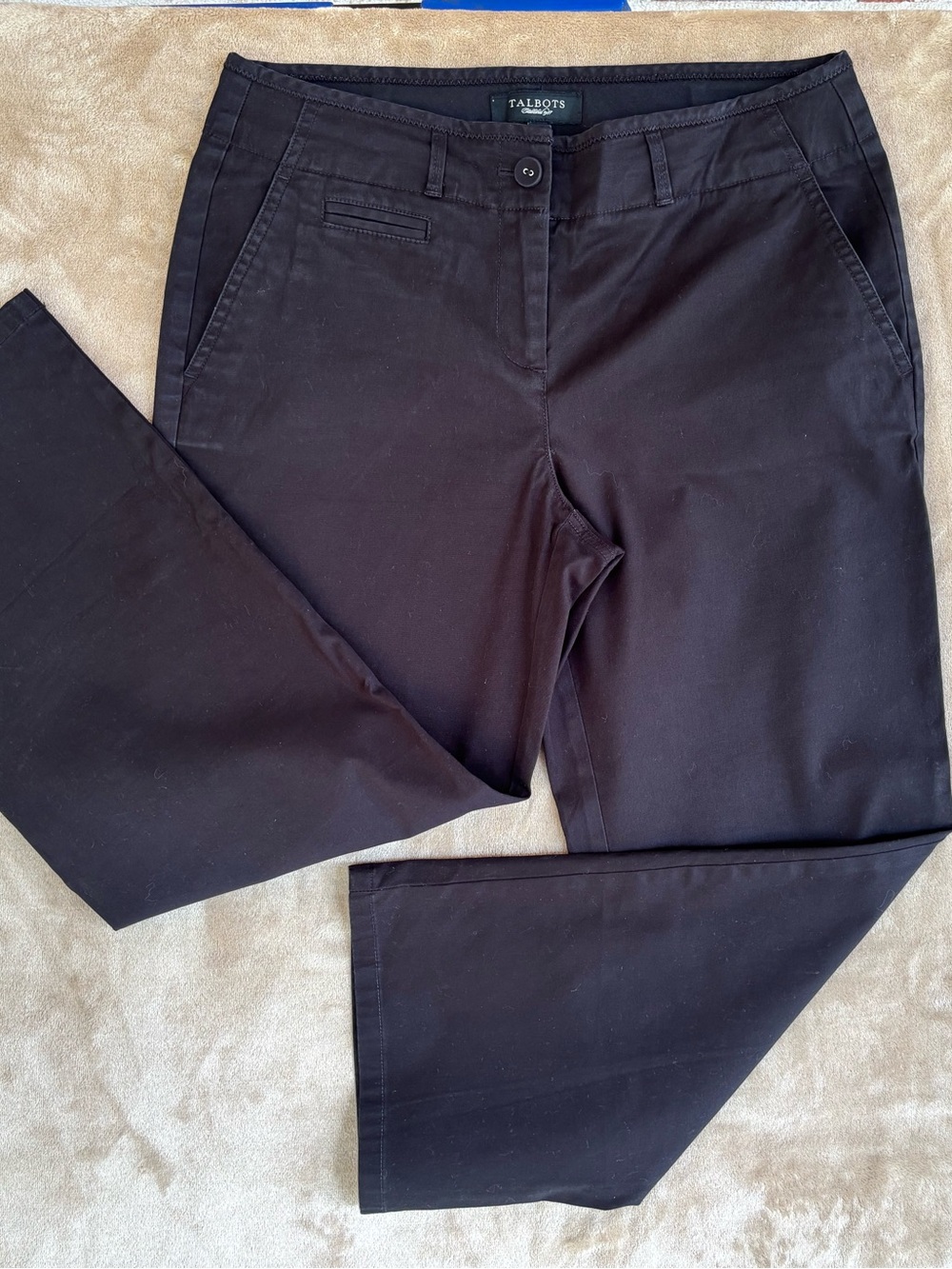 Talbots Black Women's Straight-Leg Chinos, size 4